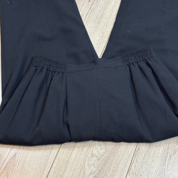 Vintage Haut De Gamme En Avance Black Trousers Pleated Lined Dress Pants 14 High - Picture 5 of 8